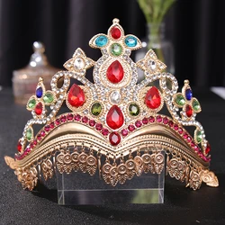 Retro Hair Jewelry Wedding Crown Bridal Headpiece woman Baroque Crystal Rhinestones Tiaras Crowns Wedding Hair Accessories
