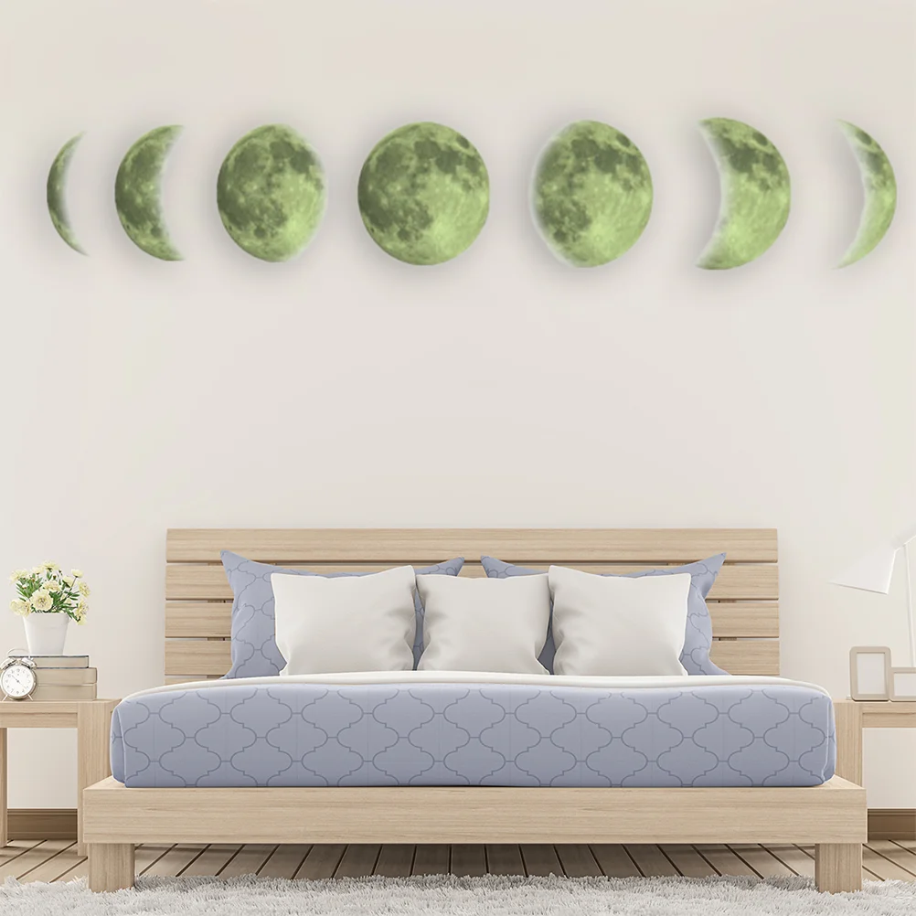 

Wall Stickers Luminous Moon Removable Fluorescence Glow The Dark Decal Green