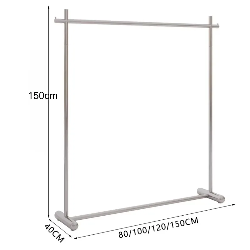 Space Efficient Floor Standing Clothing Organizer Crafted from Heavy Duty Steel Tube with Anti Scratch Finish for Household Use