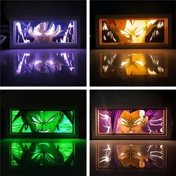 Anime Dragon Ball LED Light Box Cartoon Super Saiyan Room Decoration Manga 3D Table Lamp Action Figure Toys Kids Birthday Gift