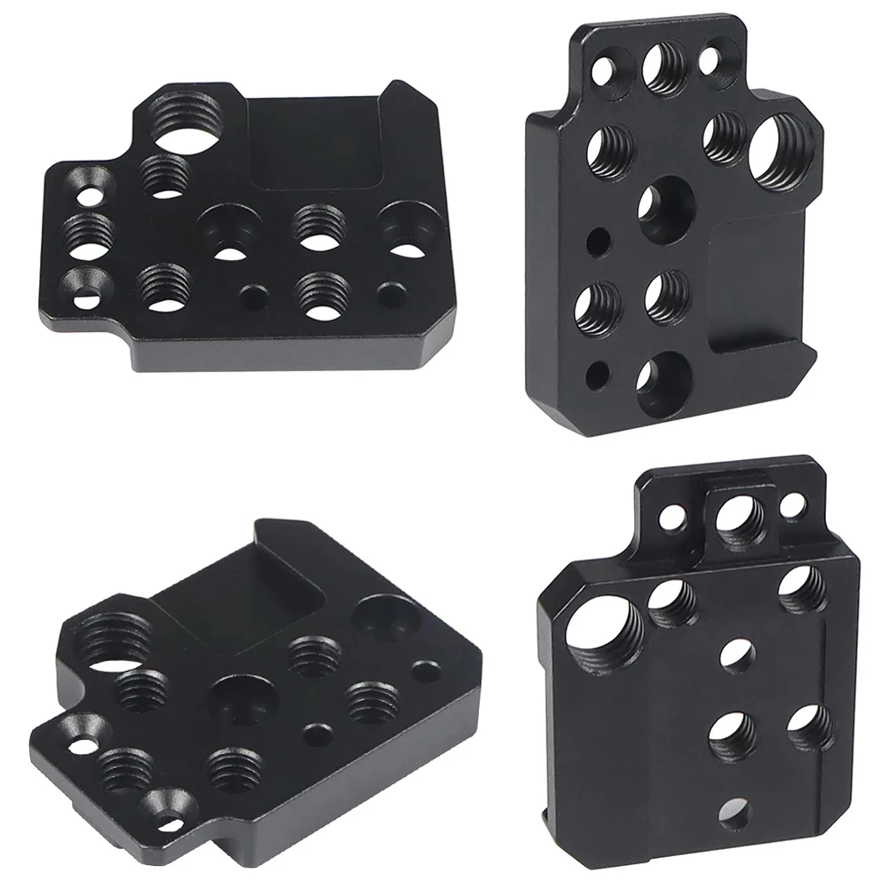 Aluminiumlegierung Adapterplatte mit 1/4 3/8 Zoll Loch und Cold Shoe Gimbal-Montageplatte für DJI Ronin RS3/RS2/RSC2/SC/S Gimbal-Stabilisator