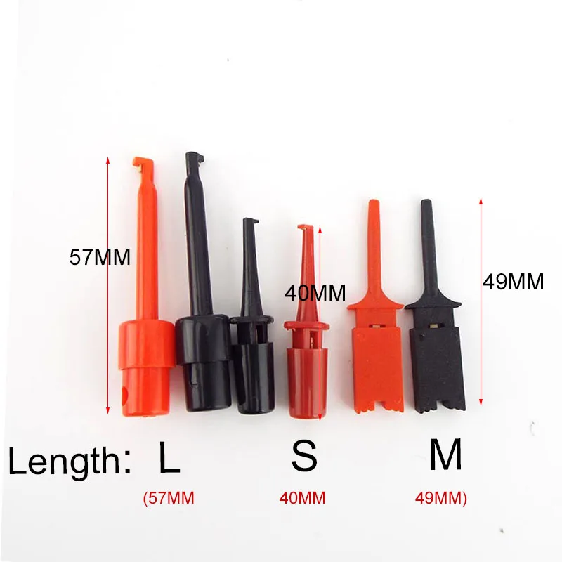 3 Size Test Hook Clip Probe Round flat Electronic Testing Hooks for Logic Analyzers Crocodile Clip Electric Connection K5