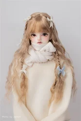 Long Braid Butterfly Bow Curly Hair Wig Spot Inventory Blue Yellow BJD/SD/DD Doll Soft Milk Silk Daily 1/3 1/4 Doll Accessories