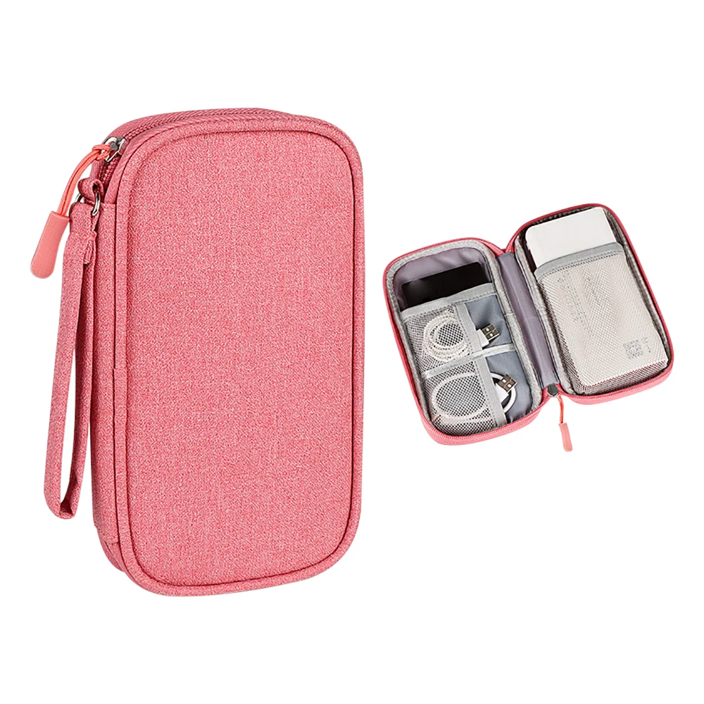 Storage Bag for Power Bank Cable Case Earphone Oxford Cloth Earphone Phone Holder Case for Travel Waterproof Antifouling