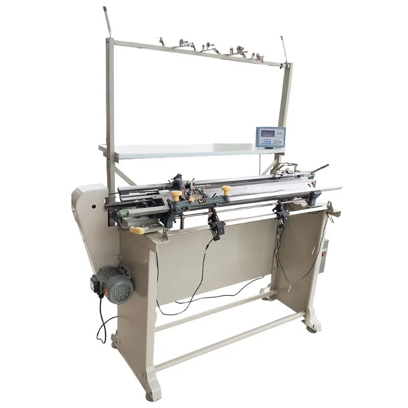Z652S semi-automatic flat knitting machine with manual and motor drive modes