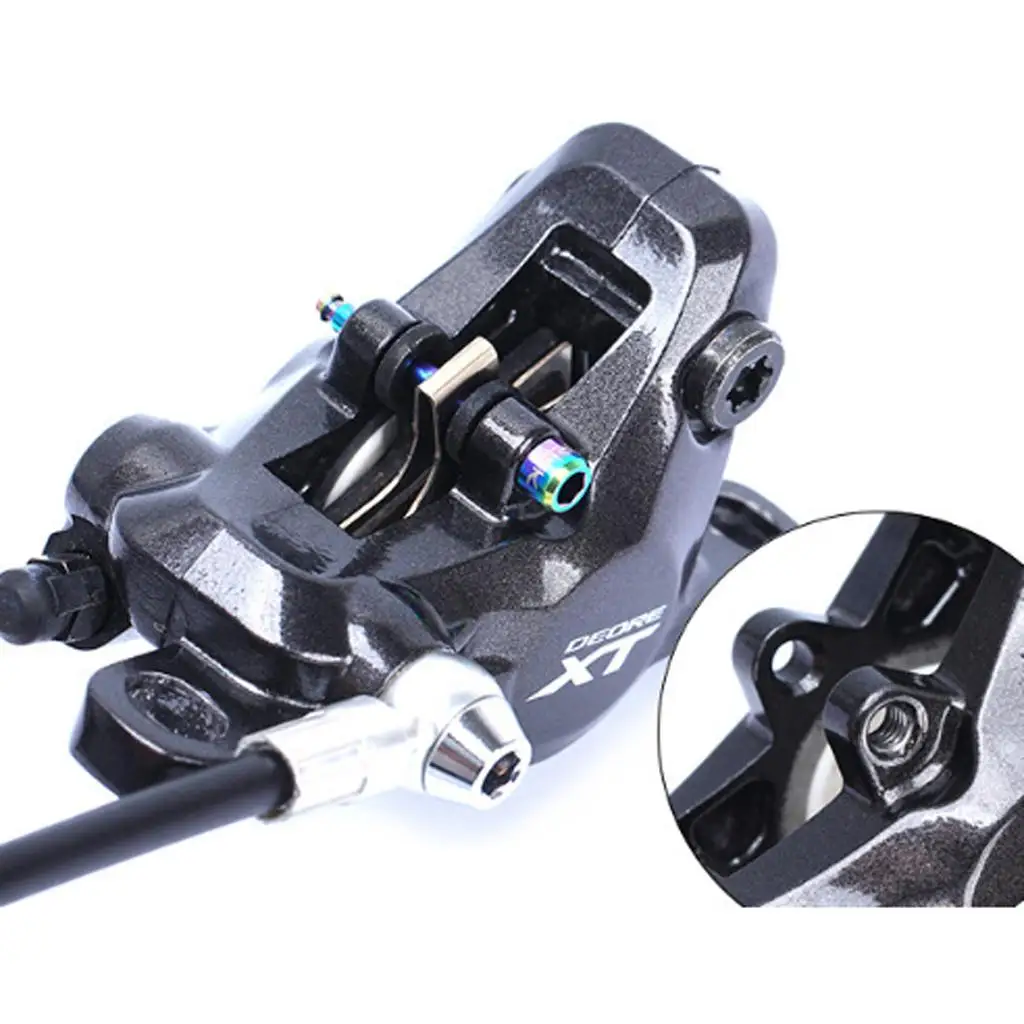 

Bike Hydraulic Disc Brake Bolt Set Titanium Alloy Fixed Plug Bolts Bicycle Brake Pad for MTB Parts and Accessories