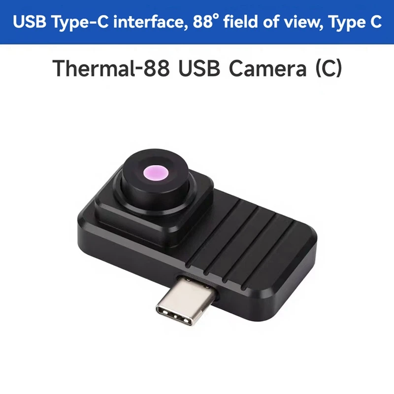 Infrared Thermal Imaging Camera, 160x120 Resolution, Type-C Port Plug and Play Options, for 88° FOV, Aluminum Case-ABVP