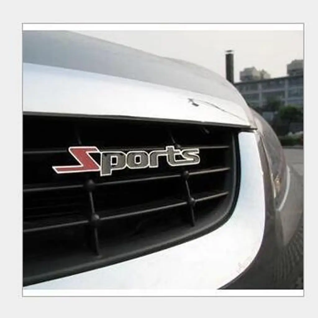 Self Adhesive Aluminum Alloy 3D Car Sticker Sport Decal Badge for Car Fender Trunk Decoration