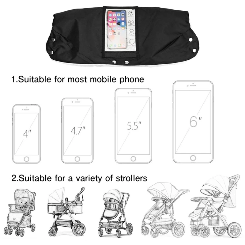 57EE Winter Hand Muff Baby Kinderwagen Warme Muff Kinderwagen Hand Handschuhe Universal Winddicht Hand Wärmer Kinderwagen