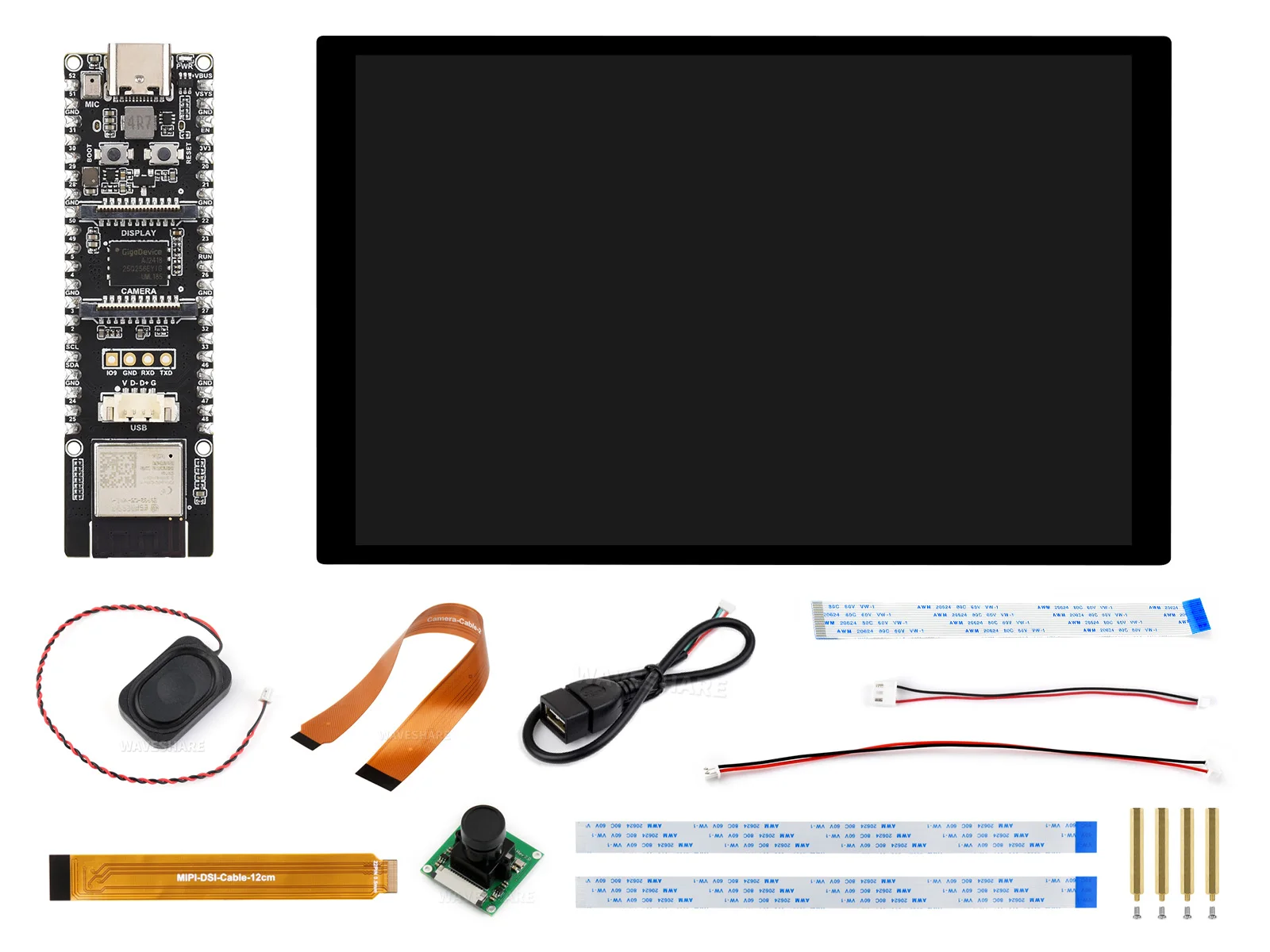 

Высокопроизводительная макетная плата ESP32-P4 на базе ESP32-C6/P4 с камерой RPi (B) 10-дюймовый сенсорный дисплей WiFi 6 Bluetooth 5