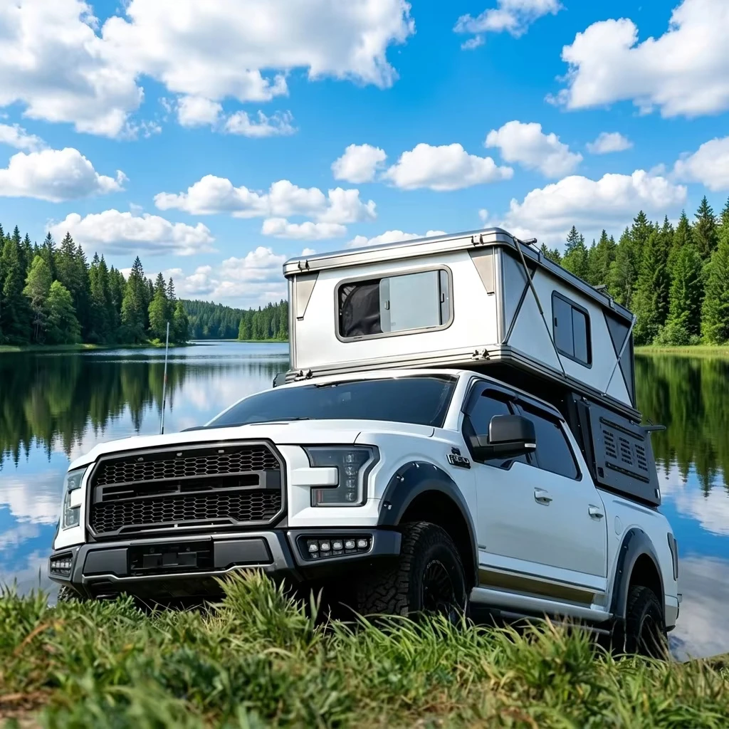 Hard Sided Pop up Camper Rtt Tent Rooftop for Pickup Truck Aluminum Overland Truck Camper Hard Top Rooftop Tent Rv Camper