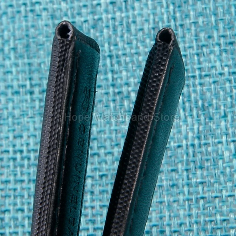 นุ่ม-ยืดหยุ่นไม่ระคายเคืองผิวที่เหมาะกับผิวหนังคาร์บอนไฟเบอร์รูปแบบไนลอนสายนาฬิกาหนังแท้สำหรับพานาไร PAM359 PAM616 PAM1661