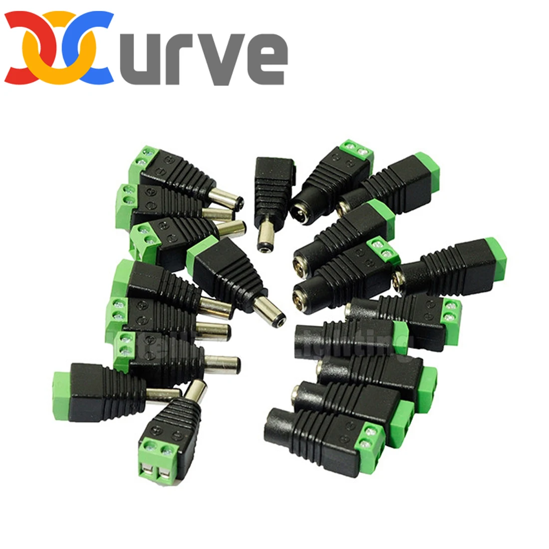 Female Male DC Connector 5.5x2.1mm Power Jack Adapter Plug for FCOB 3528 5050 5730 Single Color Led Strip light CCTV Camera