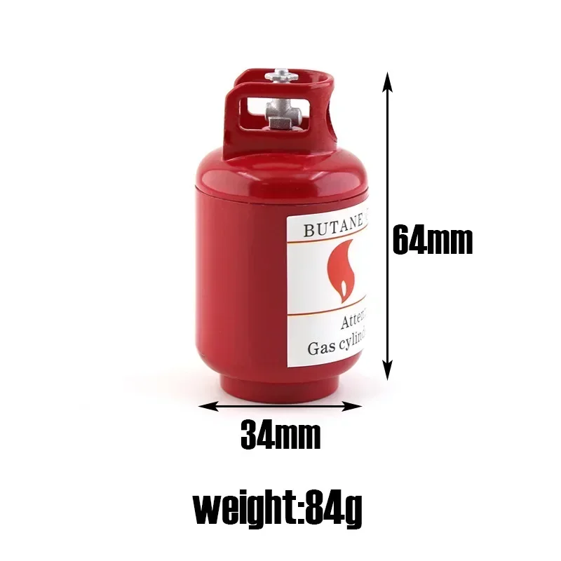 1Pc 1/10 Scale Toy Mini Metal Propane Tank For RC Crawler Car TRX4 D90 90020 SCX10 TF2 High Quality Metal RC Car Decoration