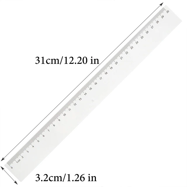 Transparent Straight Ruler,20cm,30cm,40cm,50cm,High Precision Maths Drawing Measuring,Office Learning Stationery Supplies 9703 3