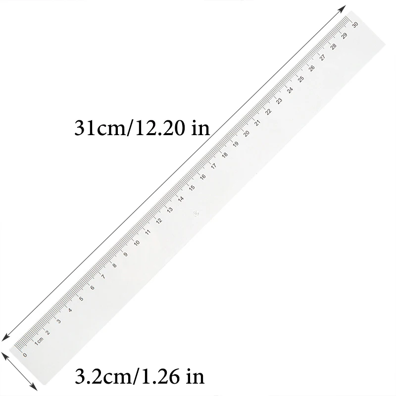 Imagem -03 - Régua Reta Transparente 20cm30cm40cm50cm Medição de Desenho de Matemática de Alta Precisão Material de Papelaria para Aprendizagem de Escritório 9703