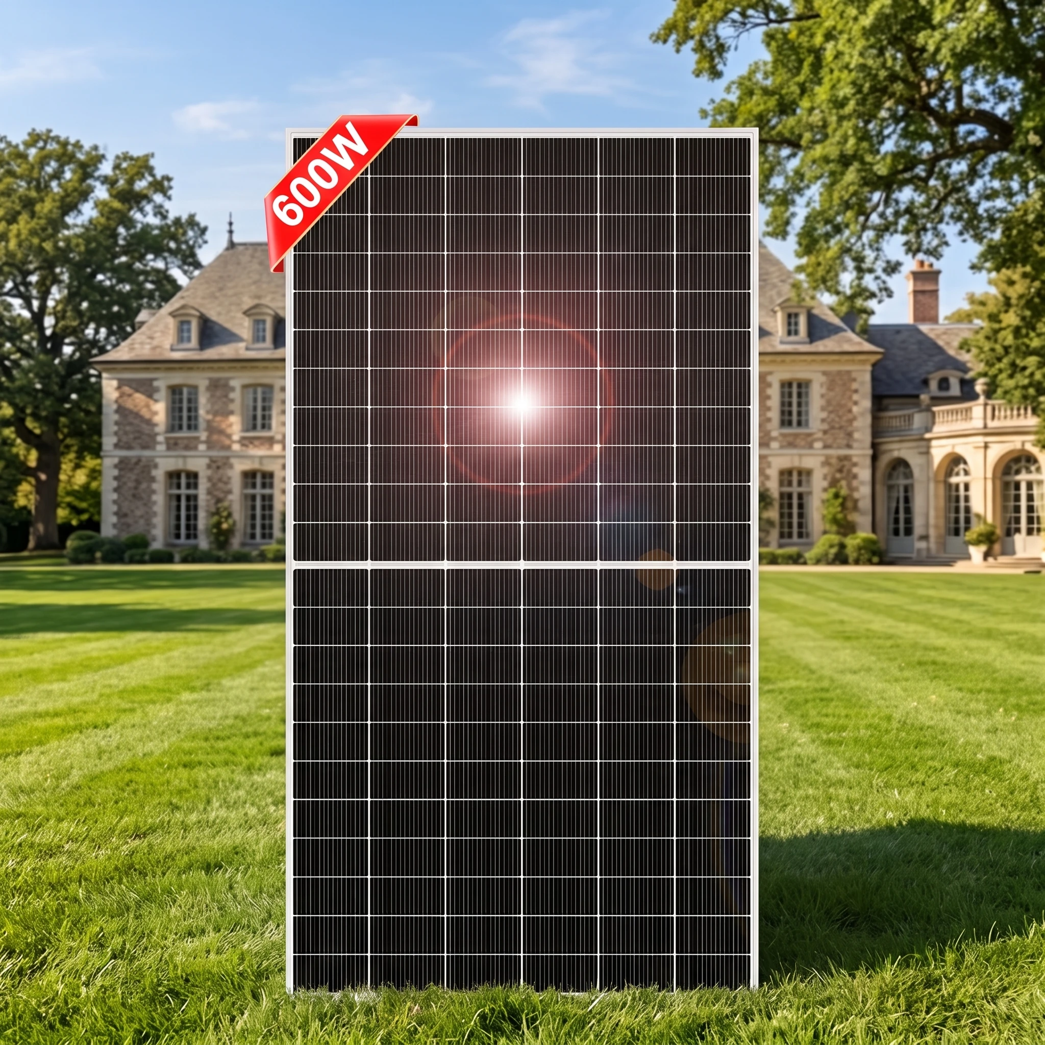 DOKIO 600W Balcony Solar Panel | New Upgraded Bifacial Dual-Side Sun Capture | 600W Plug & Play PV System | US Local Shipping