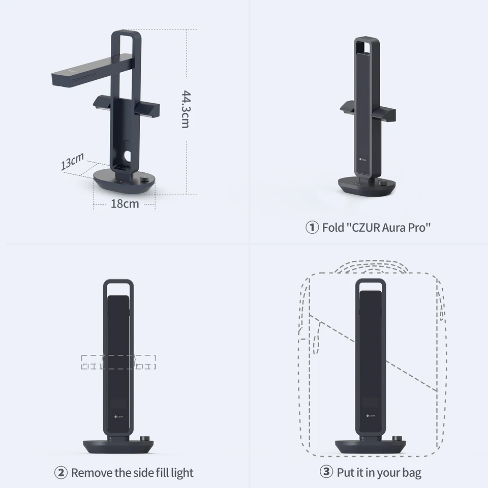 CZUR ブックスキャナー Aura Pro ポータブルドキュメントスキャナー