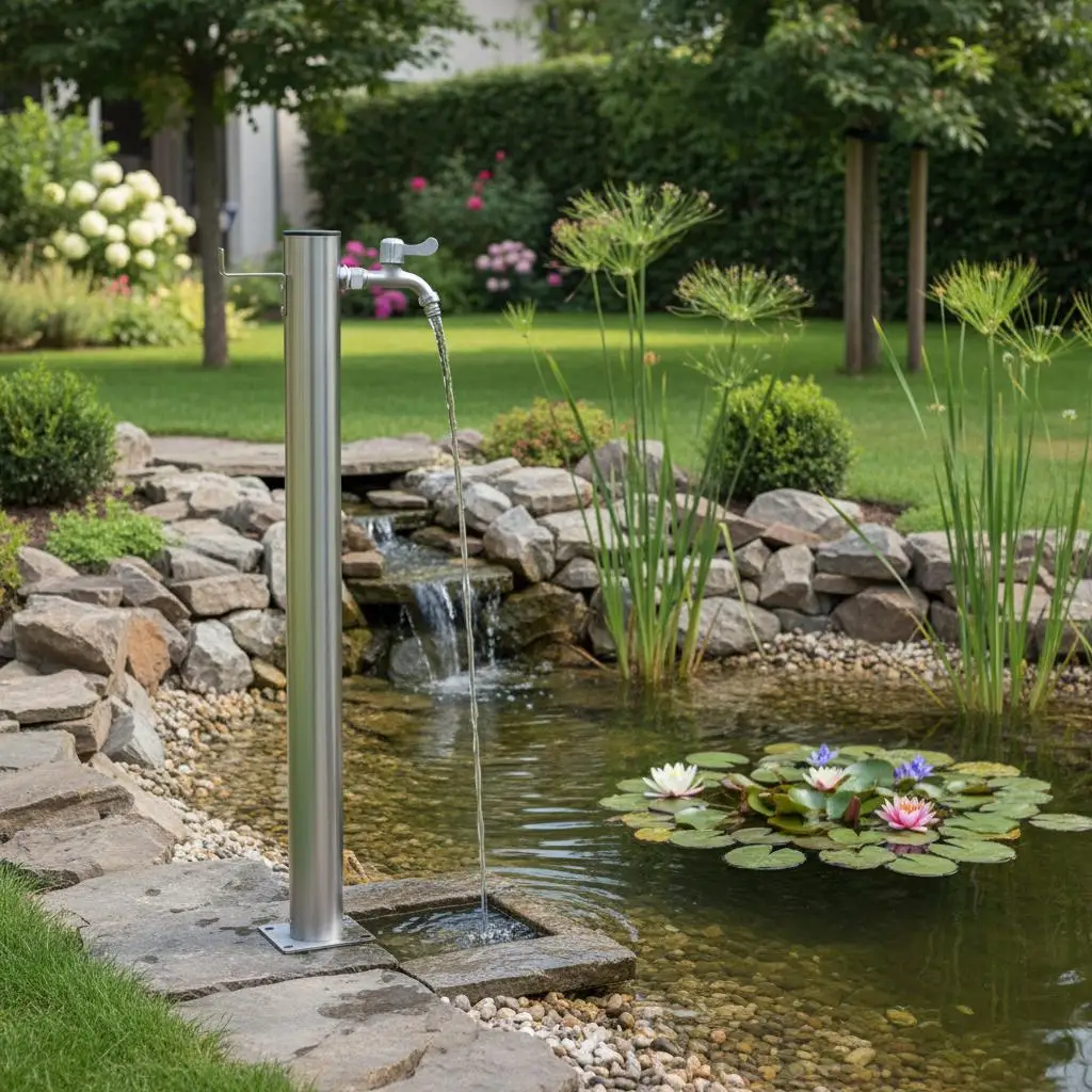 Columna De Agua Para Jardín De 100 Cm, Redonda, De Acero Inoxidable — -76%, 158.44€ Coupon, from 50.04€ – 76% descuento – €50.04