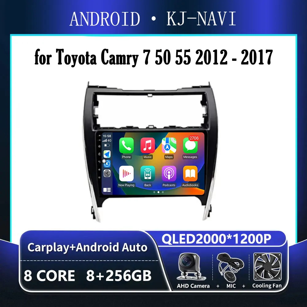 

Android 14 Carplay for Toyota Camry 7 50 55 2012 - 2017Audio Stereo Car Radio Multimedia Player GPS Navigation 2 din WIFI DSP 4G