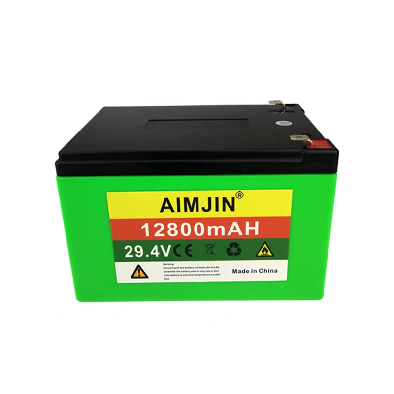 29.4V 12.8Ah 18650 lithium 7S4P battery pack, with 20A BMS, suitable for spray children's toy cars, solar ready to use