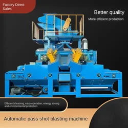 Automatic Conveying Shot Blasting Machine Aluminum Alloy Mold Door and Window Die Casting TV Frame Passing Airless Sanding