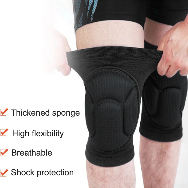 Men Sports Knee Pads Sponge Knee Protector Football Dance Collision Avoidance Kneepad Brace Fitness Sport Patella Support