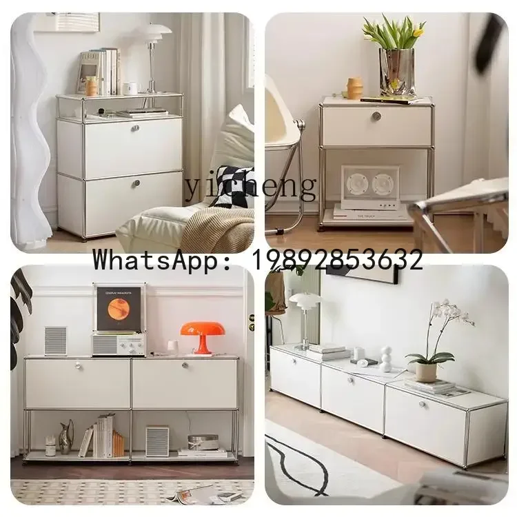 AA Medieval Module TV Cabinet Modern Simple Side Cabinet Stainless Steel Storage Cabinet