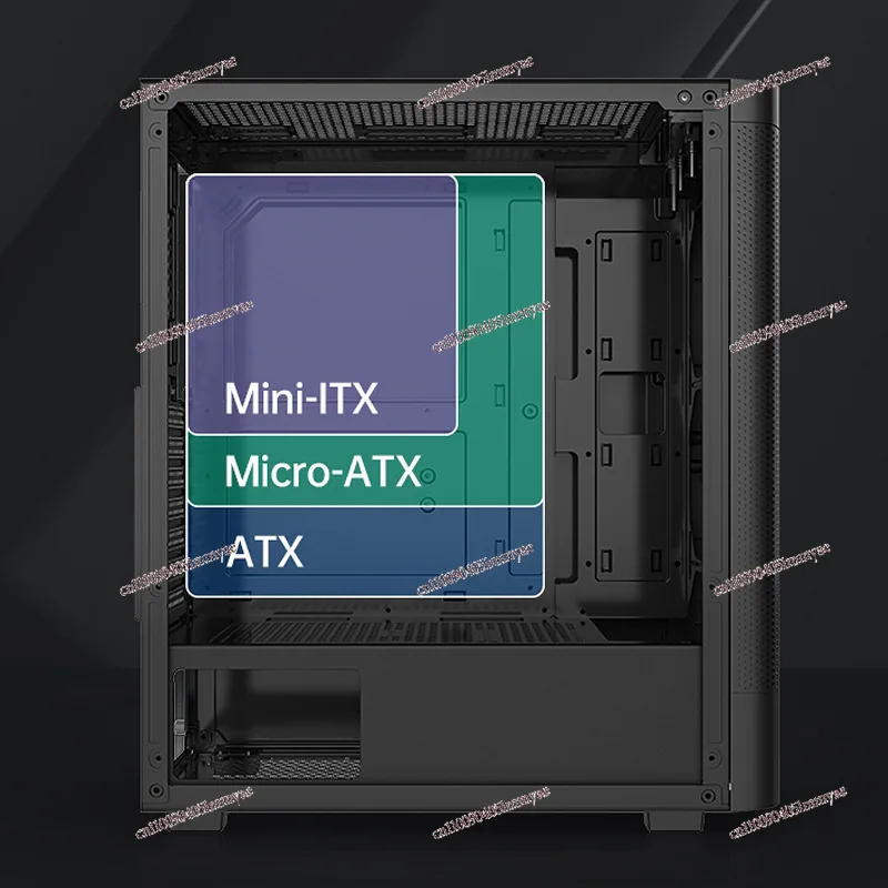 A1 Computer Chassis, Desktop Tempered Glass Full-side Transparent Game Water-cooled ATX Backline