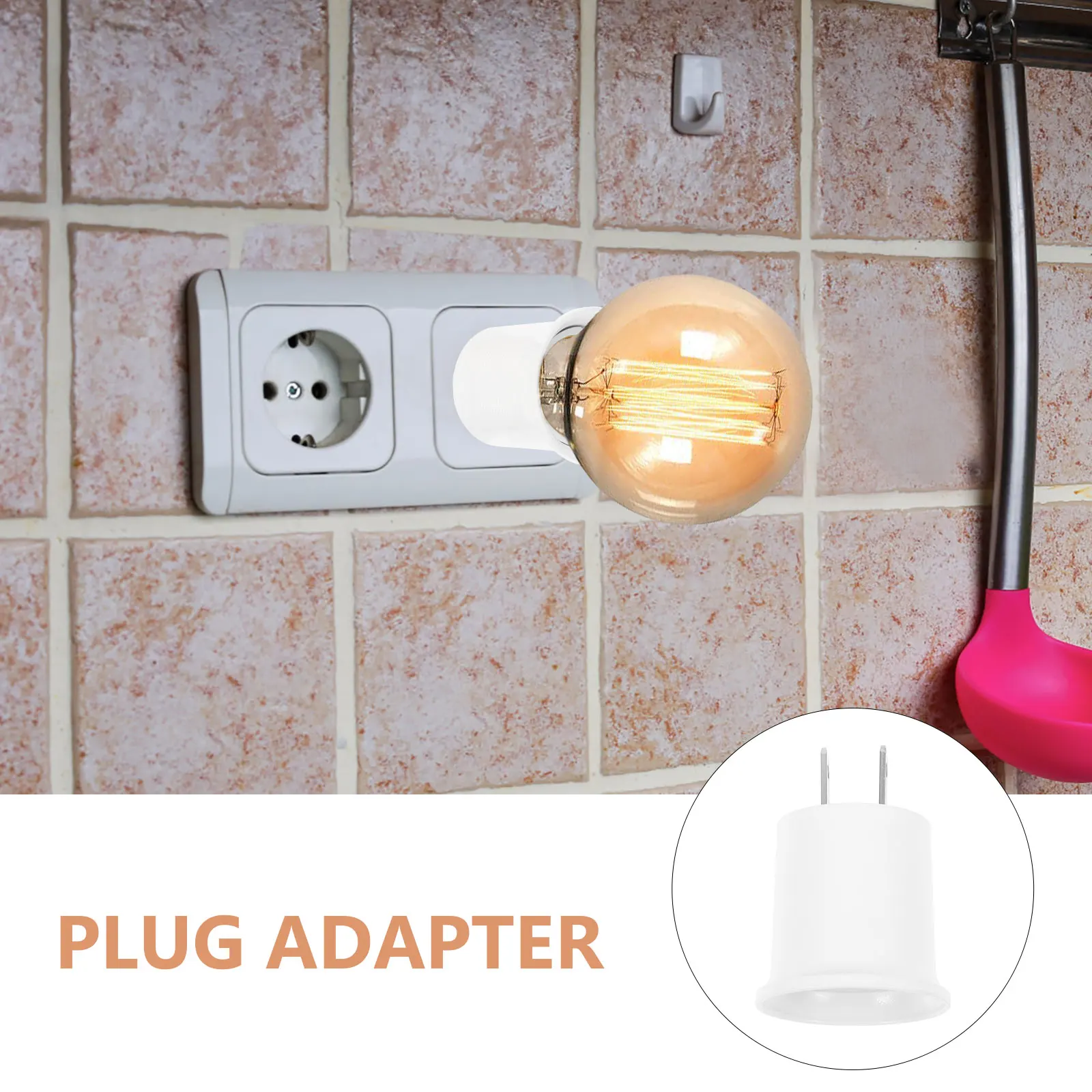 

3pcs E27 Lamp Holder Adapter E26 Conversion Socket ABS Plastic Light Bulb Threaded Socket Wall Night Pathway Lighting