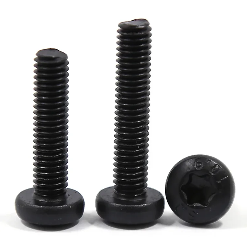 الصف 10.9 الأسود توركس عموم مسمار لولبي الرأس زهر البرقوق الأخدود مكافحة سرقة الترباس M3 M4 M5 M6 M8 M10