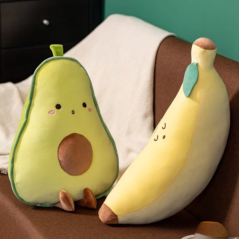 Cute Creative Fruit Vegetable Plush Toy Pillow Home Office Sofa Backrest Bed Headrest Cushion Birthday Gift Cartoon Style Sof...