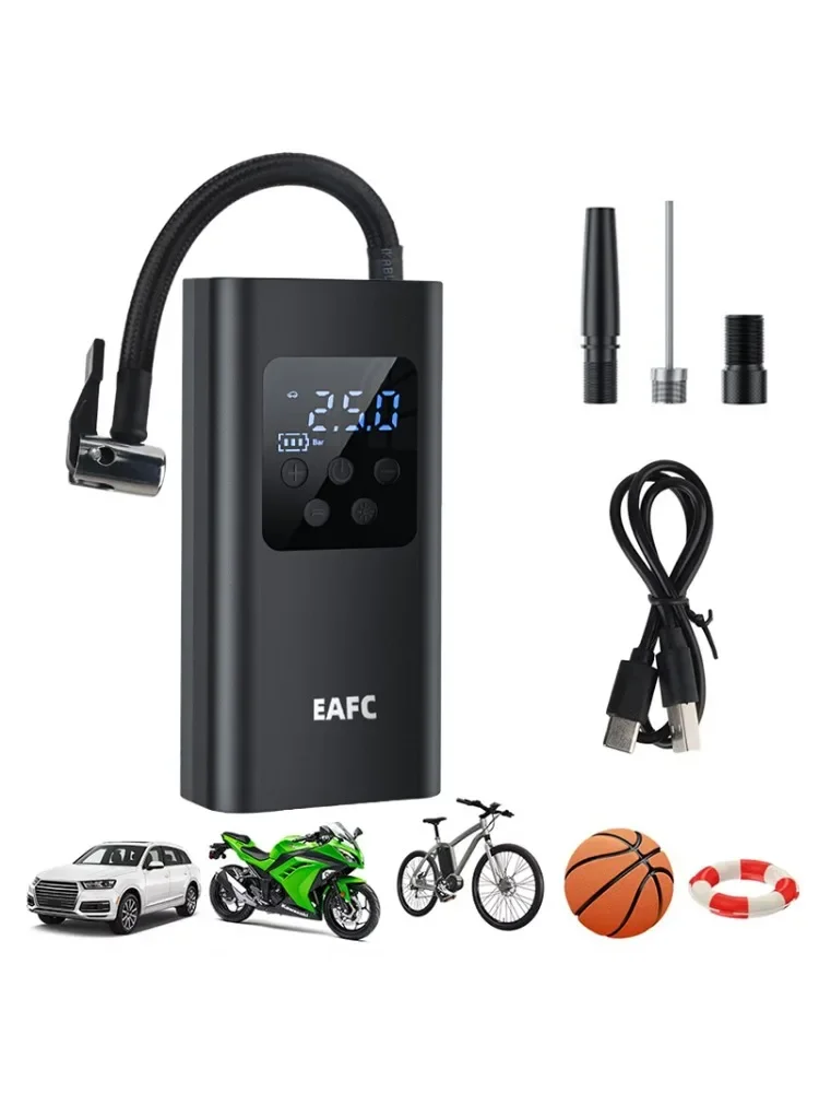 AliExpress EAFC 150PSI Portable Wireless/Wired Air Pump Fast Air Compressor for Car Tires Motorcycle Bicycle Ball Accurate Pressure Air Pump
