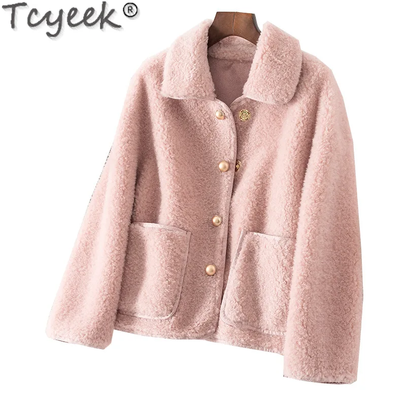 Tcyeek 100% Echte Wollen Jas Vrouwen Kleding Mode Schapen Shearling Jas 2024 Winter Dames Bontjassen Bovenkleding Abrigo Mujer