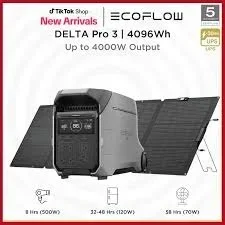 Fast Shipping 100% GENUINE NEW Eco-Flow - DELTA Pro 3 Portable Whole Home Power Station (Expandable up to 12kW/48kWh) (4096 Wh C