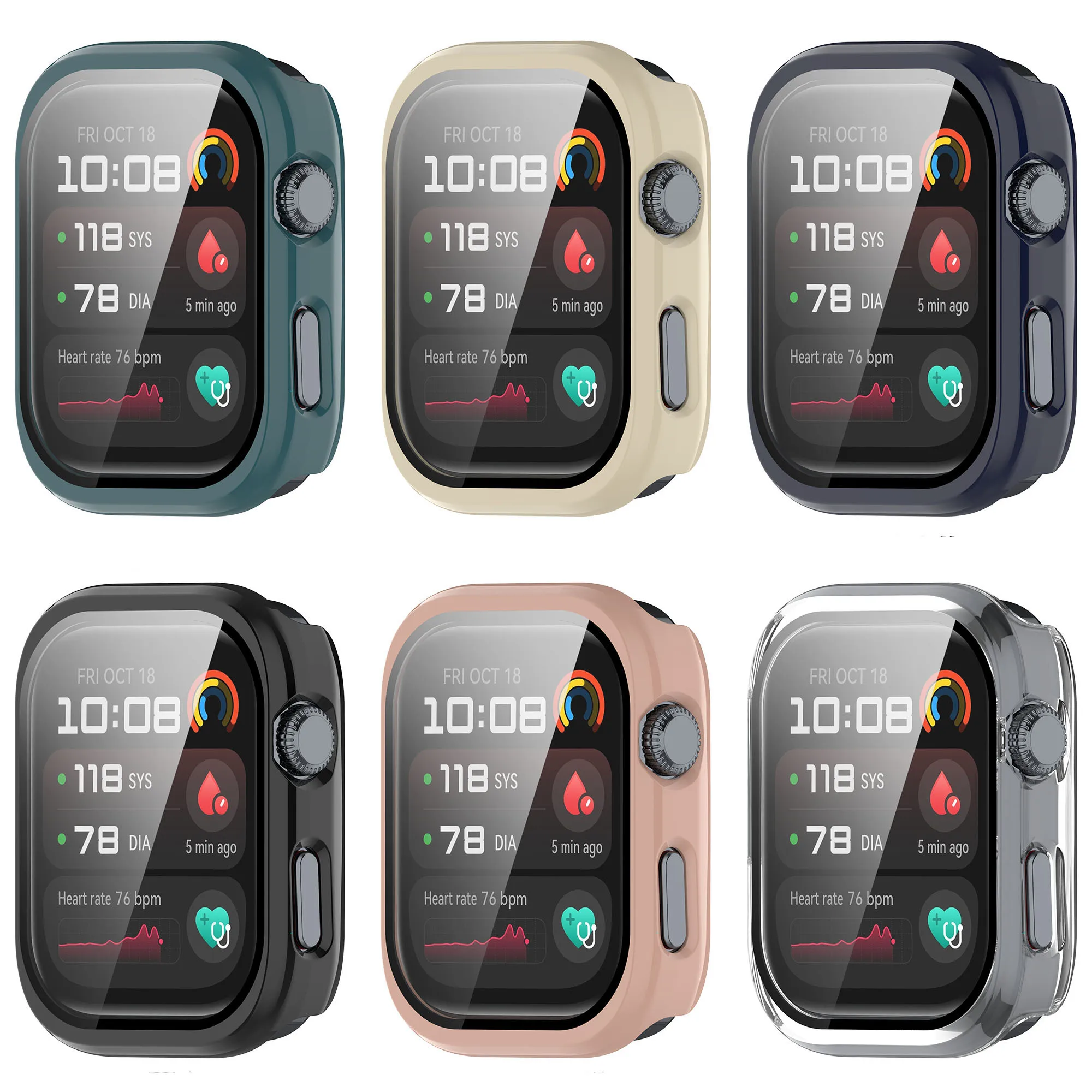 PC + funda protectora de vidrio templado para Huawei Watch D2 cubierta protectora de pantalla completa