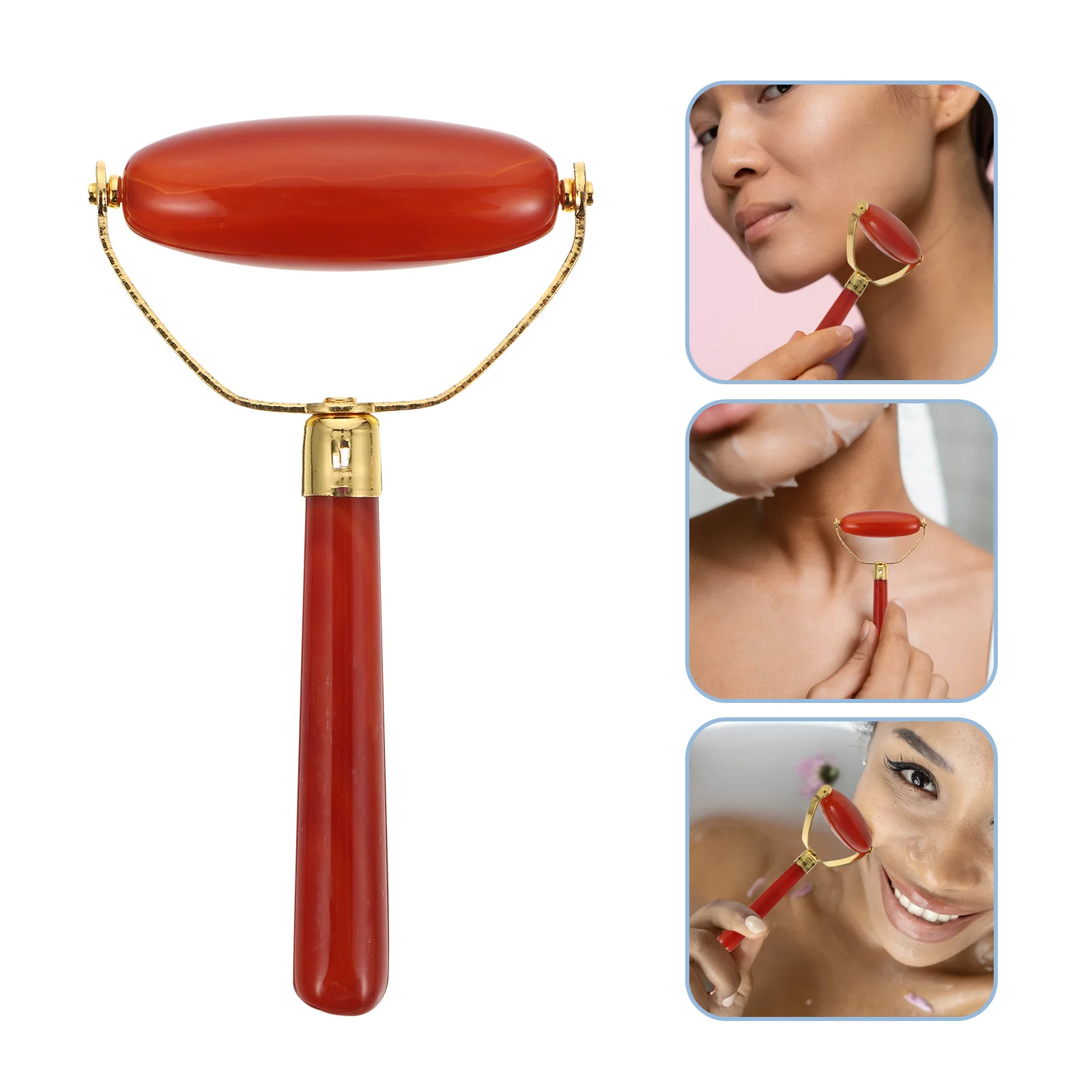 

1pc Face Massager Roller Scrapping Therapy Plate Facial Beauty Tool Home Use Handheld Skin Care Massaging Device Practical