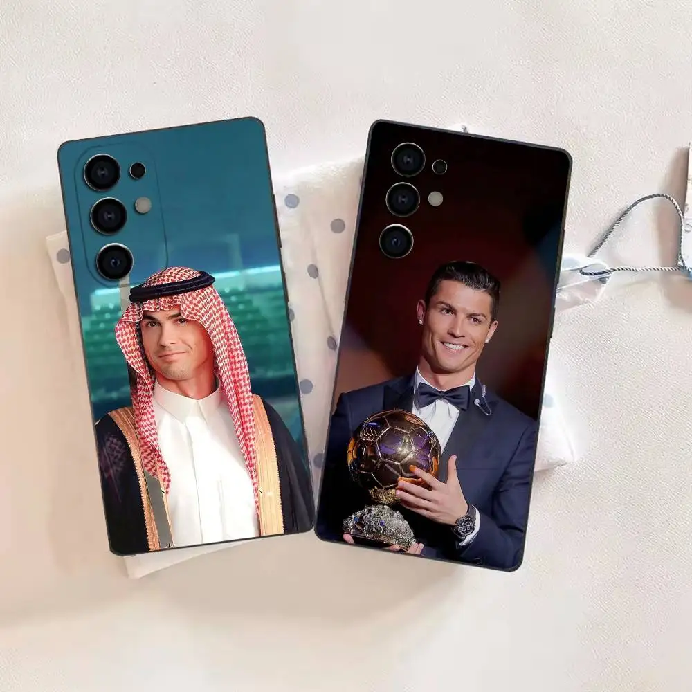 Handsome Ronaldo CR7 Phone Case For Samsung S26,25,24,21,22,21,20,10,9,8,7,6,5,Ultra,Plus,Fe,Lite Black Shell