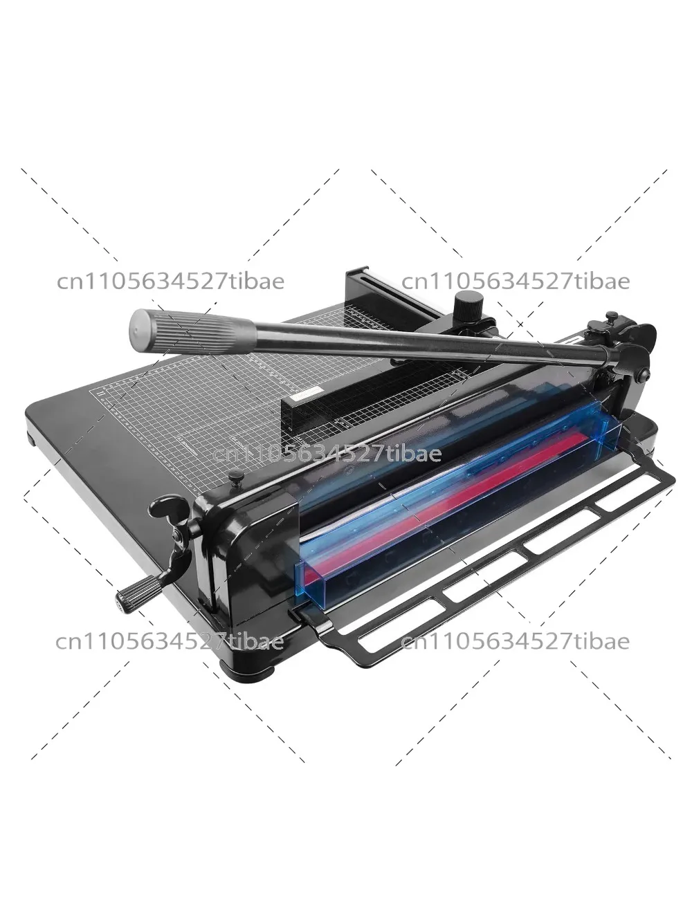 Heavy-Duty 12 Inch Guillotine Paper Cutter Manual Black A4 Office Trimmer 400 Cutting Sheets 858
