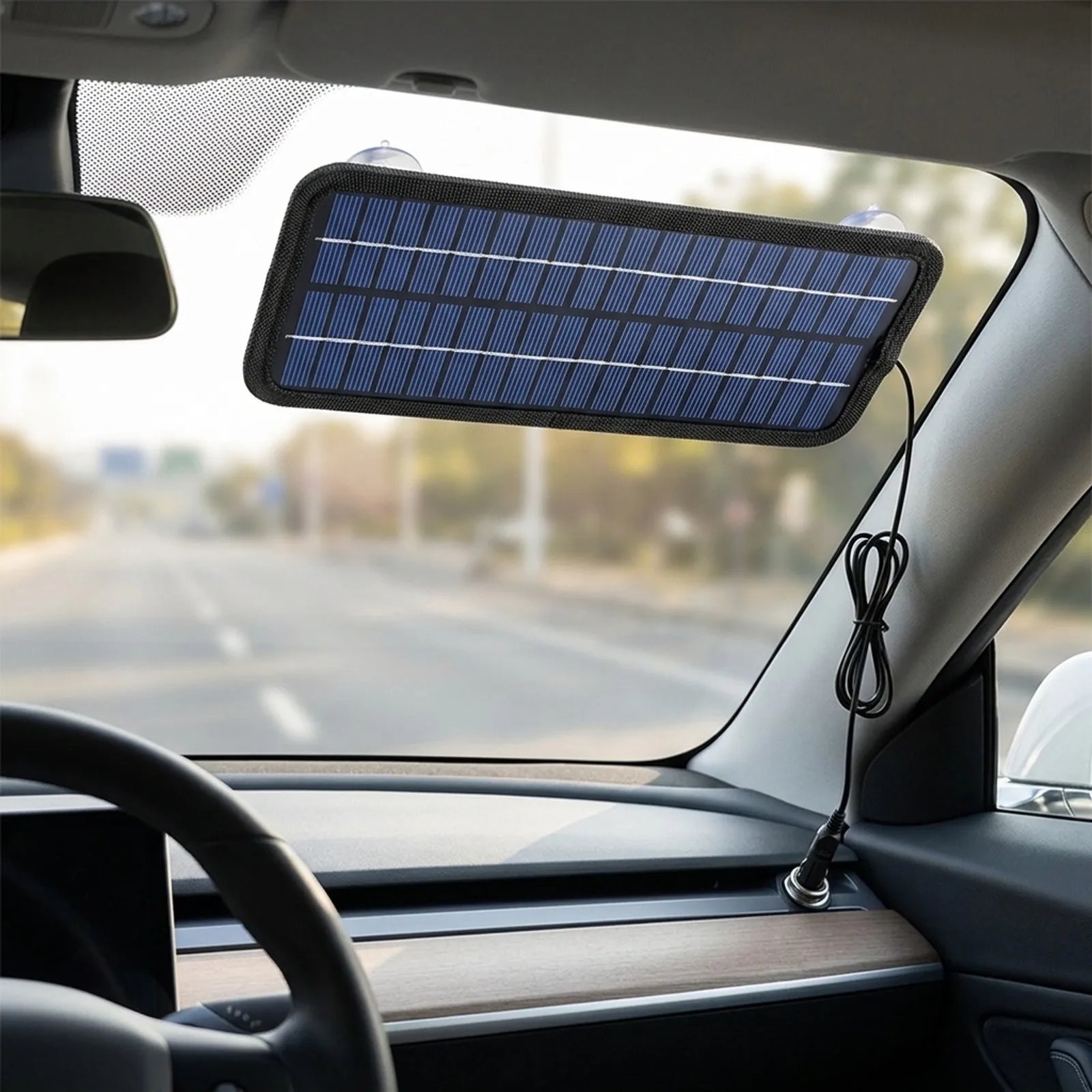 Efficient Battery Charger 12V Solar Charger for Road Trip Built-in Blocking Diode Power Output 12W 12V Solar Panel Charger