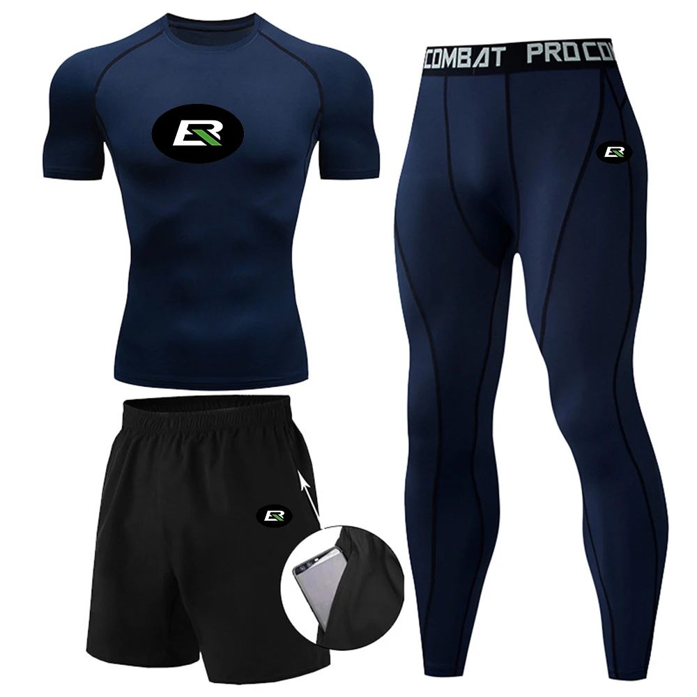 

Новинка 2024, велосипедная одежда, модная спортивная одежда для фитнеса, Быстросохнущий дышащий Топ, футболка, шорты, брюки, комплект из 3 предметов