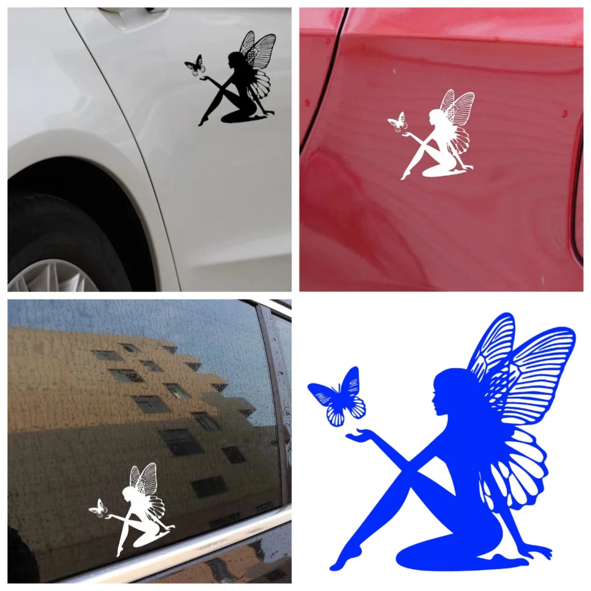 

Cute Fairy Car Decal - Butterfly Fantasy Motorcycle Sticker, Durable PVC for Exterior Decor