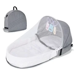 Convenient Folding Pressure Proof Crib Middle Bed for Newborn Baby Isolation Bionic Travel Crib