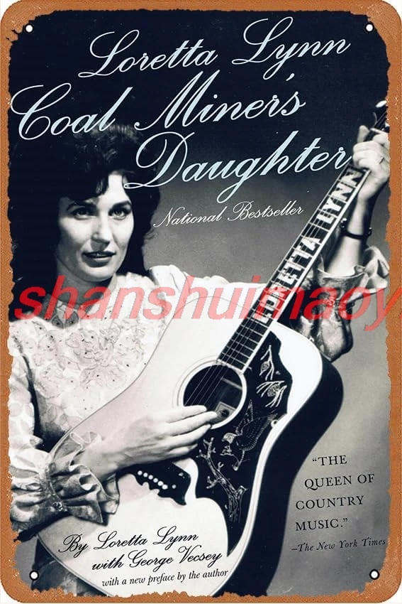 Loretta Lynn Iron On Transfer #1 Poster Retro Metal Tin Vintage Sign 12 X 8 Inch Bar Music Club Man Cave Room Wall Decor