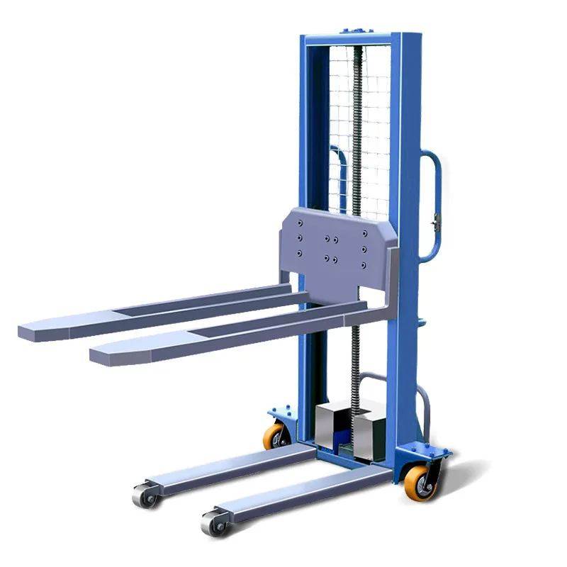 1T 500kg Self Loading/unloading Stacker Portable Electric Pallet Lift Stackers