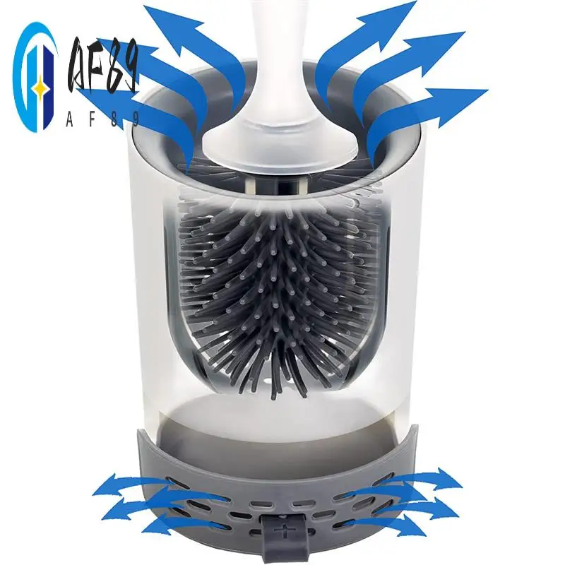 

AF89-Щетка для унитаза, многоразовая ручка, гель для чистки унитаза, вентилируемый держатель для хранения сантехники-щетка для унитаза