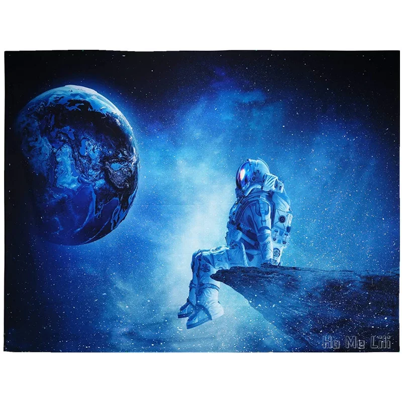 Astronaut Bohemian Hippie Fantasy Space By Ho Me Lili Tapestry Enchanting Earth And Universe Wall Art Room Decoration