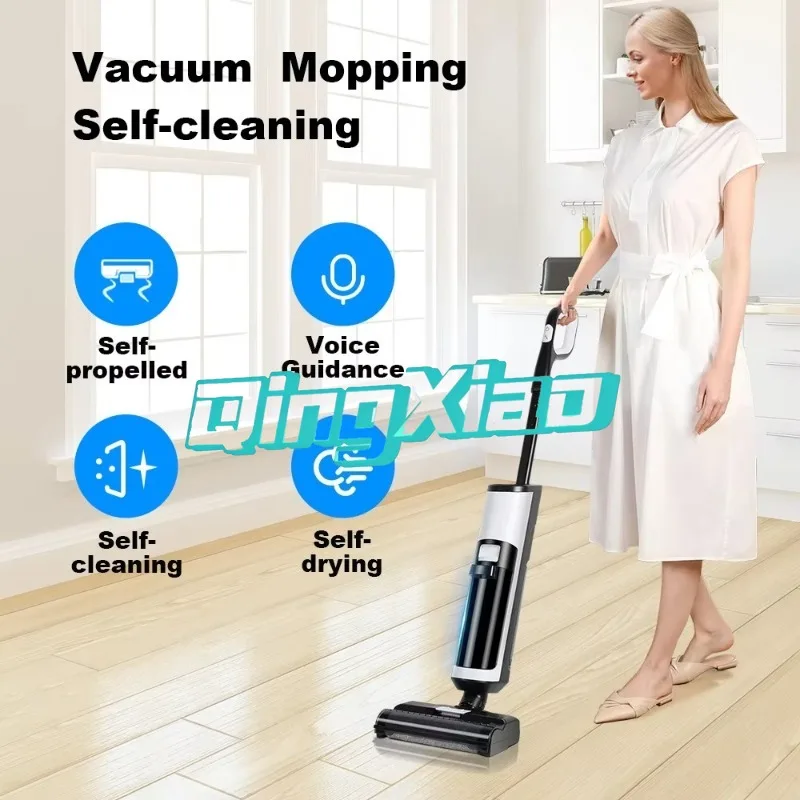 Floor Scrubber Automatic Drying Self Cleaning Household Sweeping Mopping Suction 3 In 1 Wet Dry Vacuum Cleaner Mopping Machine