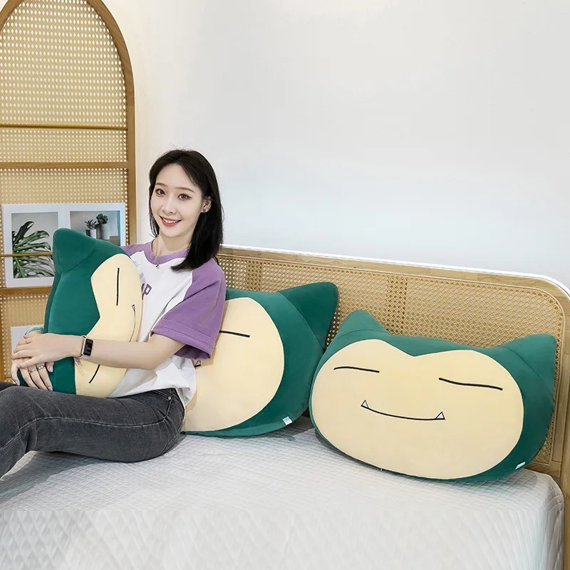 

Pokemon Kawaii Snorlax Plush Pillow, Cute Snorlax Face Stuffed Cushion, Soft Anime Pillow for Bedroom Available, Great Gift