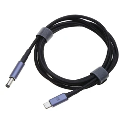 Type C Male Input to DC5.5mm x 2.5mm 5.5mm x 2.1mm Male Power Charging Cable for Laptop Notebook 28V 5A 140W
